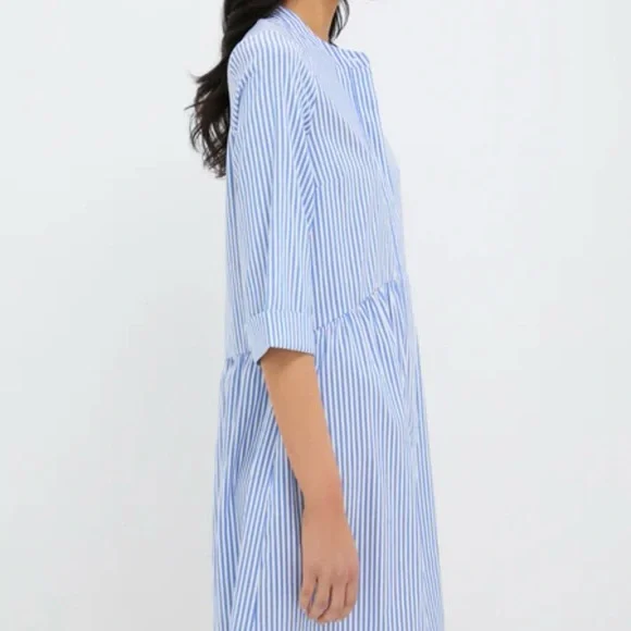 Tuckernuck Blue Stripe Royal Shirt Dress - Picture 3 of 9